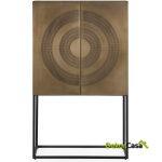 Mueble Bar 81X43X137 Metal -- Dorado/Negro