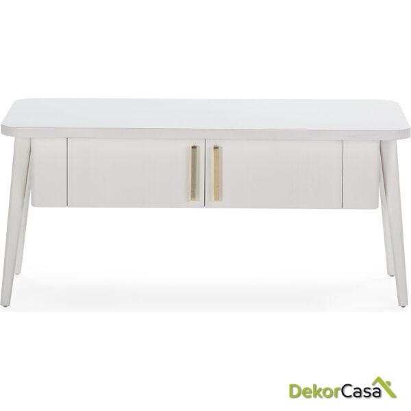 Mueble Tv 110X45X50 Madera Blanco