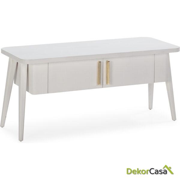 Mueble Tv 110X45X50 Madera Blanco