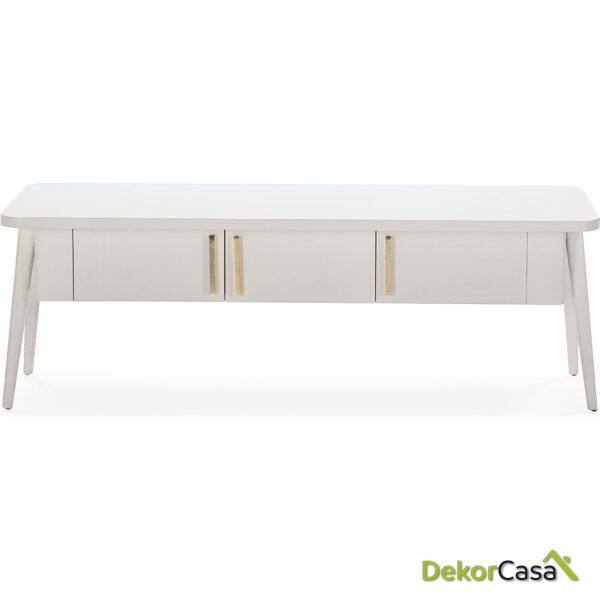 Mueble Tv 150X50X51 Madera Blanco