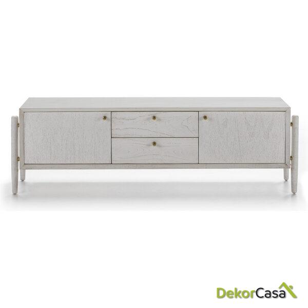 Mueble Tv 160X40X50 Madera Blanco