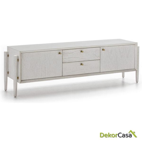 Mueble Tv 160X40X50 Madera Blanco