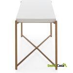 Mueble Tv 160X40X50 Madera/Metal Blanco/Dorado