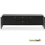 Mueble Tv 160X40X50 Madera Negro