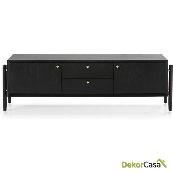 Mueble Tv 160X40X50 Madera Negro