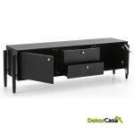 Mueble Tv 160X40X50 Madera Negro