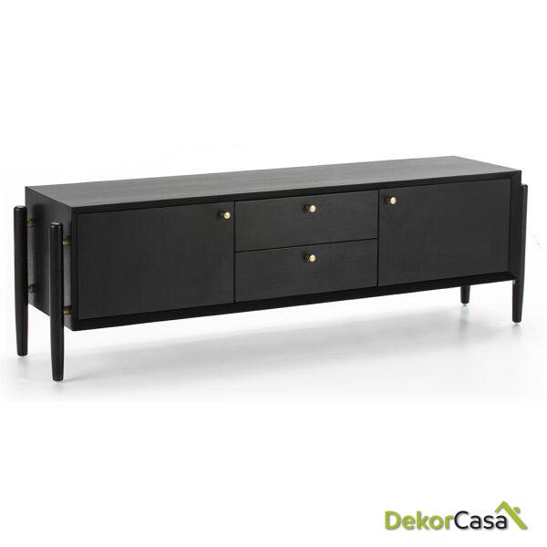 Mueble Tv 160X40X50 Madera Negro