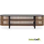 Mueble Tv 175X40X50 Madera/Metal Arena/Negro