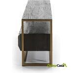 Mueble Tv 180X45X61 Madera Marrón Oscuro/Metal Dorado