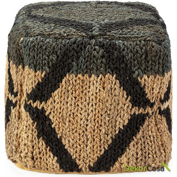 Puff 50X50X50 Shumak Natural/Negro