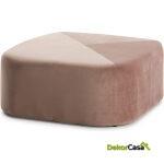 Puff 80X80X36 Tela Terciopelo Rosa