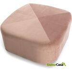 Puff 80X80X36 Tela Terciopelo Rosa