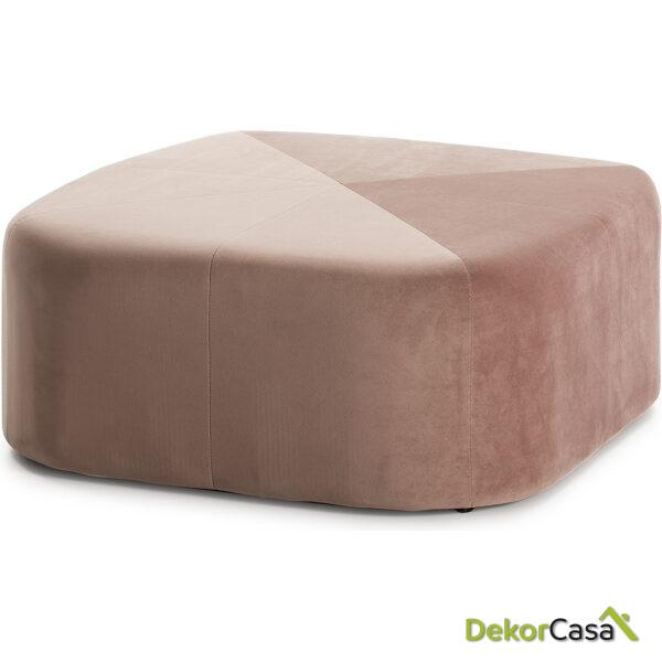 Puff 80X80X36 Tela Terciopelo Rosa