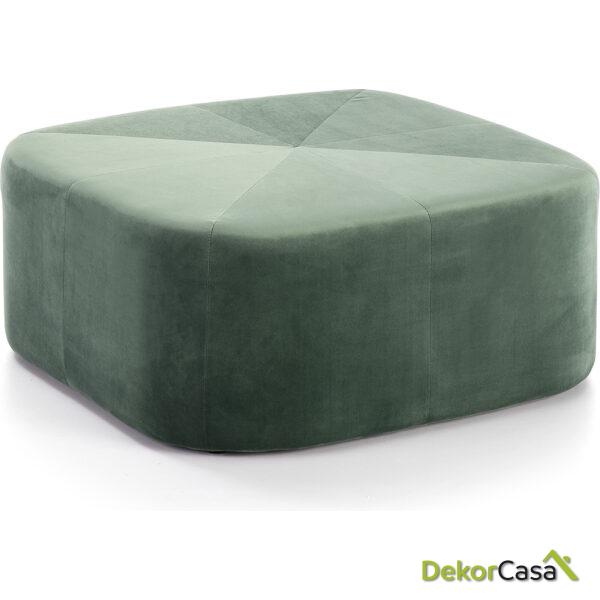 Puff 80X80X36 Tela Terciopelo Verde