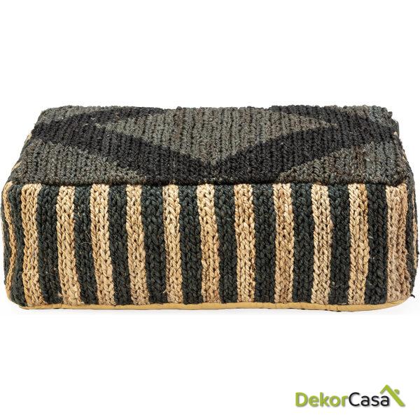 Puff 91X60X30 Shumak Negro/Natural