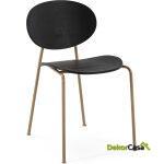 Silla 42X51X78 Metal Dorado/Abs Negro