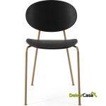 Silla 42X51X78 Metal Dorado/Abs Negro