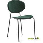 Silla 42X51X78 Metal Negro/Abs Negro/Terciopelo Verde