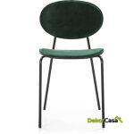 Silla 42X51X78 Metal Negro/Abs Negro/Terciopelo Verde