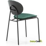 Silla 42X51X78 Metal Negro/Abs Negro/Terciopelo Verde