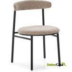 Silla 48X54X73 Metal Negro/Tela Beige