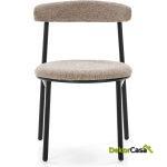 Silla 48X54X73 Metal Negro/Tela Beige