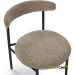 Silla 48X54X73 Metal Negro/Tela Beige