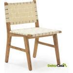 Silla 50X53X81 Madera De Teca/Tejido Nylon Natural/Beige