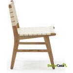 Silla 50X53X81 Madera De Teca/Tejido Nylon Natural/Beige