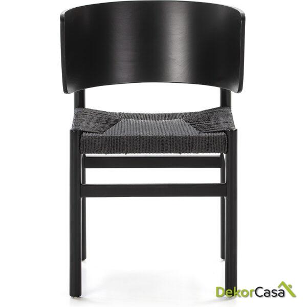 Silla 52X56X75 Madera/Cuerda Negro