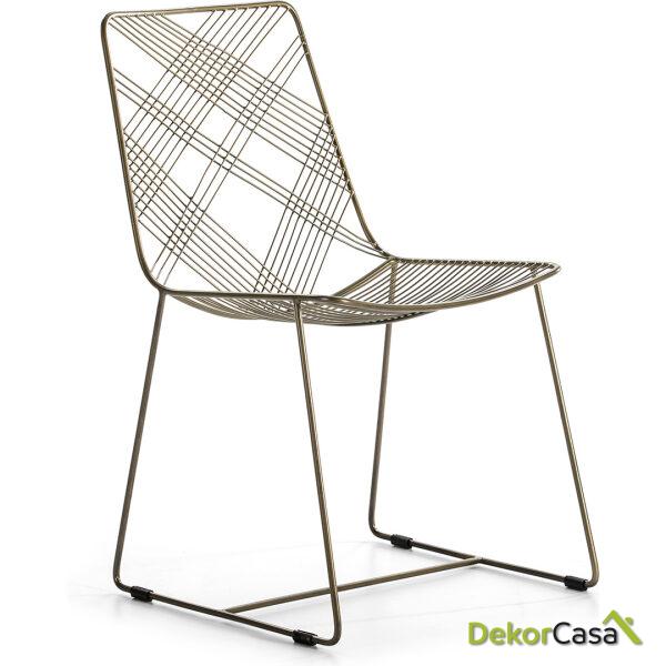 Silla 52X61X84 Metal Dorado