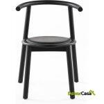 Silla 54X54X76 Madera Negro/P.Piel Negro