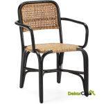 Silla 54X58X81 Mimbre Natural/Negro