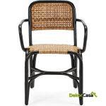 Silla 54X58X81 Mimbre Natural/Negro