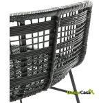 Silla 55X62X80 Metal Negro/Mimbre Negro