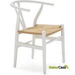 Silla 56X54X73 Madera Blanco/Cuerda Natural