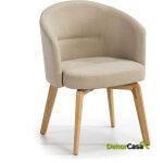 Silla 61X59X78 Madera De Fresno/Tela Natural/Beige