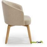 Silla 61X59X78 Madera De Fresno/Tela Natural/Beige