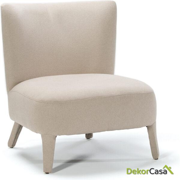 Sillón 76X79X86 Madera/Tela Beige