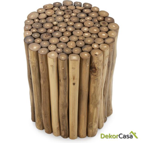 Taburete 30X30X40 Madera De Teca Natural