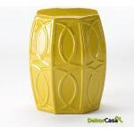 Taburete 38X45 Ceramica Amarillo