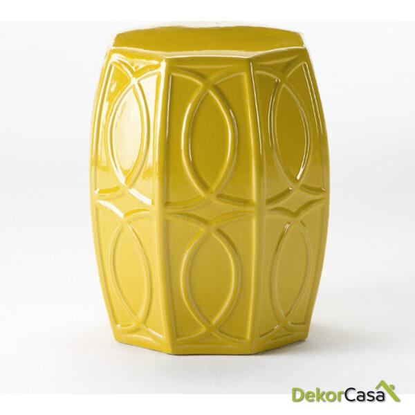 Taburete 38X45 Ceramica Amarillo