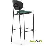 Taburete 42X51X107 Metal Negro/Abs Negro/Terciopelo Verde