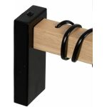 Aplique Pared Negro-Natural Metal-Madera 15 X 5 X 12 Cm