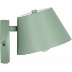 Aplique Pared Verde Claro Metal 16 X 16 X 12 Cm