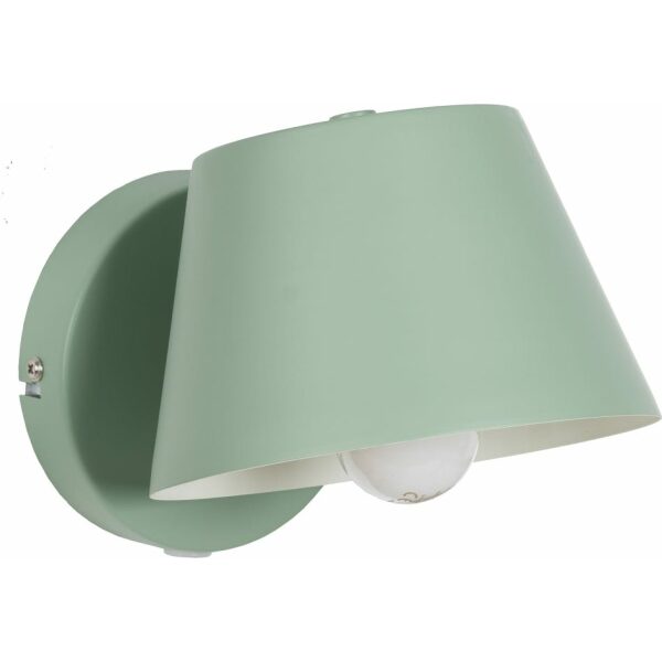 Aplique Pared Verde Claro Metal 16 X 16 X 12 Cm