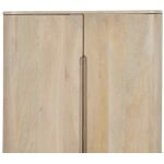 Armario Blanco Madera De Mango Salón 90 X 40 X 138 Cm