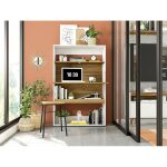 Armario spain multiusos alto mdp blanco y miel 90x36x140 cms 1 jpg