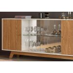 Buffet grenoble 4 puertas cristal roble y blanco roto 180 cms 3 jpg