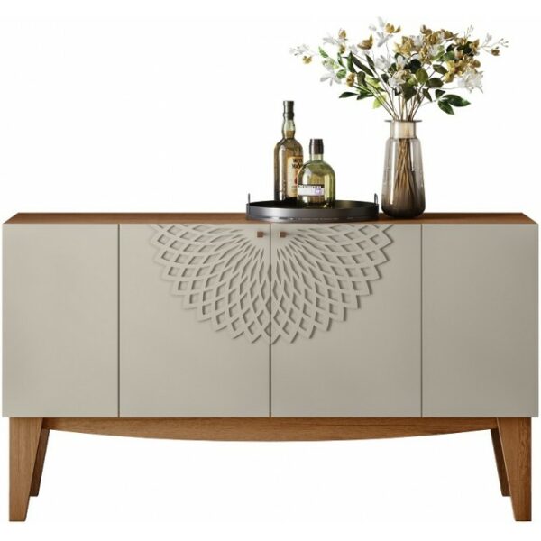 Buffet jade 4 puertas blanco roto y matte 136 cms 1 jpg